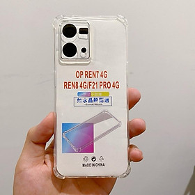 Ốp lưng cho OP Reno 7 4G / Reno 8 4G - Nhựa dẻo - Trong suốt - Chống sốc - Bảo vệ điện thoại