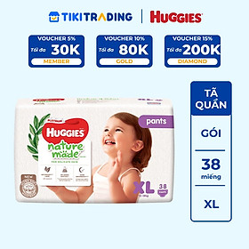 [NHẬP KHẨU] TÃ QUẦN HUGGIES NATUREMADE M58/L44/XL38/XXL26