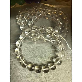 CHIẾC VÒNG ĐÁ THẠCH ANH TRẮNG THIÊN NHIÊN 10LY NỮ ĐEO XINH XẮN HỢP NỮ MỆNH KIM THUỶ