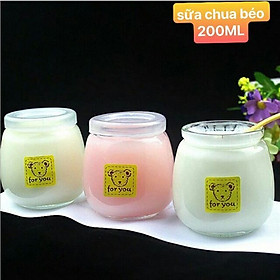 Hình ảnh Set hũ thủy tinh làm sữa chua bụng béo , đựng gia vị , mật ông ..... loại 200ml