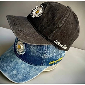 Combo 2 nón kết, mũ lưỡi trai Hoa cúc vải kaki form chuẩn siêu đẹp (Ảnh thật)