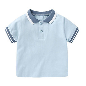 Áo Polo Cổ Kẻ cho bé Chất cotton cao cấp, Áo phông cộc tay trơn cho bé 10-25kg