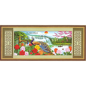 Tranh thêu chữ thập Tùng Nghênh Khách DLH-223036