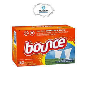 Hình ảnh Khăn giấy thơm Bounce 5in1 Dryer Sheets Outdoor Fresh (160 tờ)