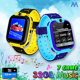 Đồng hồ Điện thoại có 7 GAME Giải trí, Hỗ trợ Thẻ nhớ 32G Music, lắp Sim không cần Đăng ký 4G, Thêm danh bạ dễ dàng không cần ứng dụng - Hàng nhập khẩu