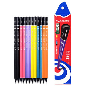 Marco 9008-12CB-HB Writing pencil black wood colorful triangular pencil (HB) 12 boxed