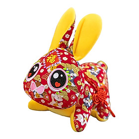 2Pcs Cute Chinese New Year Rabbit Plush Toys Bunny Doll Holiday