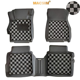 Thảm Lót Sàn 2 Lớp TPE Macsim Nissan Almera 2021+ Chuẩn Form, Bền, Không Mùi ( dệt thô caro 2 lớp sd3 ct)