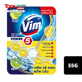 Viên Vệ Sinh Bồn Cầu Vim Hương Chanh 55G