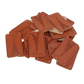 20 Pieces PU Leather Label Handmade Tag Label Embellishments Supplies
