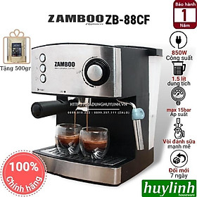 Mua Máy pha cà phê Espresso gia đình Zamboo ZB-88CF - 15bar - Tặng 500 gram cafe - Hàng chính hãng