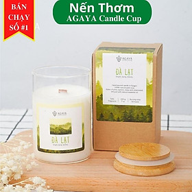 Nến Thơm Tinh Dầu AGAYA Candle Cup hương thông, bách tùng, rêu và hoàn đàn- Mùi ĐÀ LẠT