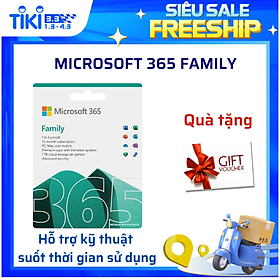 Phần mềm Microsoft 365 Family | 6 Users | 1TB/User | 365 ngày – Hàng chính hãng