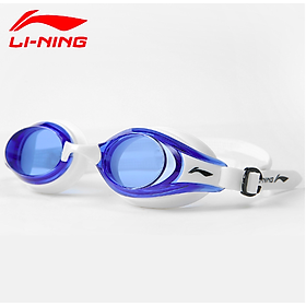 Kính bơi người lớn LI-NING chống tia UV chống sương mù - Xanh Trắng - Hàng chính hãng