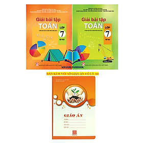 Sách - Combo 2 cuốn Giải bài tập Toán lớp 7 (Theo bộ Chân trời sáng tạo)
