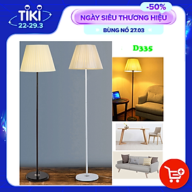 Mua Đèn Sàn - Cây Đứng Trang Trí Nội Thất D335  Công Tác Hạt Tại Chân Đèn  Kèm 01 bóng LED cao cấp  - Hàng Nhập Khẩu.