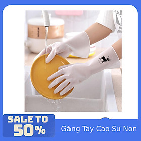 Combo 3 Đôi Găng Tay Cao Su Con Hươu, Chim Cò Làm Bếp, Làm Vườn Siêu Dai (Mẫu Ngẫu Nhiên)