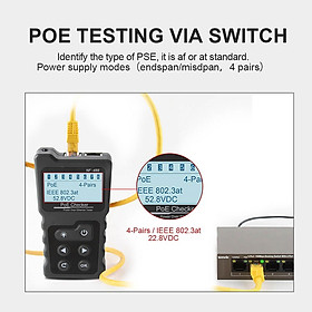 Máy Cáp test mạng NOYAFA, Noyafa NF-488 Bộ kiểm tra kiểm tra nguồn qua Ethernet (PoE) hàng chính hãng