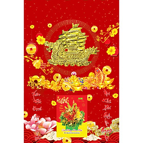 Bìa Laminate 2021 Dán Chữ Nổi (40 X 60 Cm) - Thuận Buồm Xuôi Gió