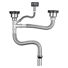 Mua  FREESHIP HÀNG LOẠI 1  Bộ xả chậu rủa bát 2 hố. Hệ thống thoát nước nhà bếp - Xiphong- Ống thoát bồn rửa chén 2 hố inox
