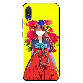 Ốp lưng in cho Xiaomi Redmi Note 7 mẫu Cô Gái Váy Đỏ - Hàng chính hãng