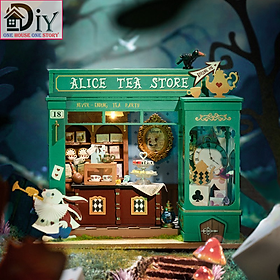 Mô hình nhà búp bê tự lắp ráp bằng gỗ 3D ALICE S TEA STORE DIY