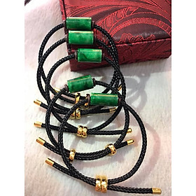 VÒNG TAY LU TRÚC XANH KIỂU ĐẬM BÓNG ĐẸP DÂY ĐEN MỚI CÓ KHOEN ĐẸP CHỈNH THEO TAY ĐƯỢC Ạ CHẤT LIỆU 100% ĐÁ CẨM THẠCH THIÊN NHIÊN NỮ MỆNH THỦY MỘC HỎA LÊN TAY RẤT XINH XẮN Ạ