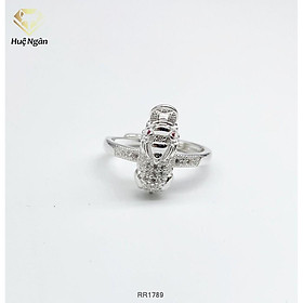 Nhẫn bạc Ý 925 Huệ Ngân - Tỳ hưu may mắn tài lộc RR1789