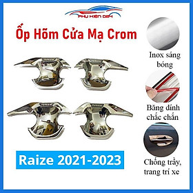 Ốp hõm mạ crom Raize 2021-2022-2023 sáng bóng chống trầy bảo vệ cửa xe ô tô