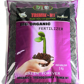 Phân hữu cơ viên tan chậm Trimix N1 tốt cây nhiều chồi lá xanh (túi 5kg) - Organic fertilizers 5kgrs/package