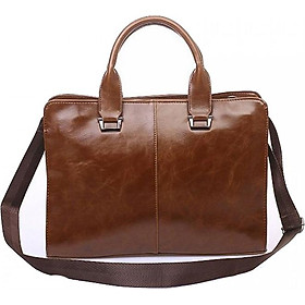 Soft Leather Waterproof Business Briefcase