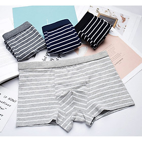 COMBO 4 Quần lót nam chất cotton cao cấp kẻ ngang- Quần sịp nam