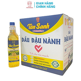 1 Thùng 12 CHAI - Dầu Đậu Nành Tân Sanh Loại Chai 1 Lít