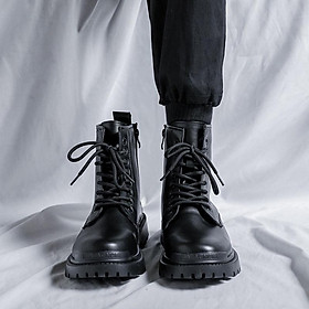 [Da Xịn Không Nhăn] Giày Martin Boot Nam Cổ Cao Collection của Anh (đế cao 7cm.)