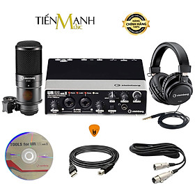 Combo Soundcard Steinberg UR22 MK2 Recording Pack - Sound Card Bộ Thu Âm Thanh và Livestream Audio Interface MKII Hàng Chính Hãng - Kèm Móng Gẩy DreamMaker