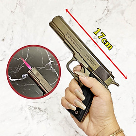 Mua Hột quẹt bật lửa khè hình súng M9 kim loại nguyên khối size 17cm - xài gas