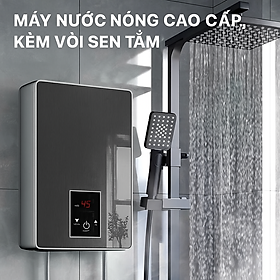 Máy Nước Nóng Trực Tiếp LCD Thông Minh – Cảm Ứng Hiện Đại, Chống Giật Tuyệt Đối, Kèm Vòi Sen Tiện Lợi