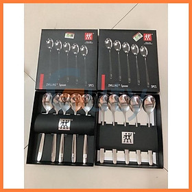 Mua Hộp 5 thìa muỗng inox zwilling bền đẹp tiện lợi có hợp đựng kèm  thìa cà phê  thìa inox  thìa hot  thìa đẹp - Sứa Closet