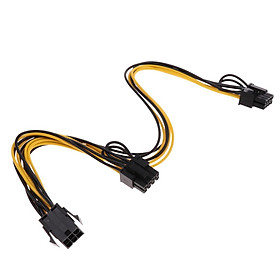 PCI-E 6-pin To 2x 8 pin(6+2-pin/8 pin) Power Splitter Cable PCIE PCI Express