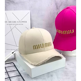 Nón kết, mũ lưỡi trai Miumiu phối vải kaki form chuẩn thời trang cao câp cực ngầu
