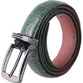 Thắt lưng nữ da cá sấu huy hoàng ht5213 - xanh navy