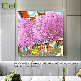 Mua Tranh treo tường tự tô màu số hóa DALI Tranh Phố Xuân CVN025