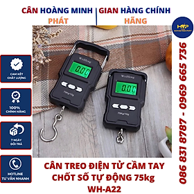 Mua Cân Điện Tử Cầm Tay Chốt Số Tự Động WH A22 75kg Bao Gồm Thước Đo 1m Độ Chính Xác Cao Thích Cân Đi Câu Cá & Cân Hàng Hóa (Bảo Hành 1 Năm)   CÂN HOÀNG MINH PHÁT  