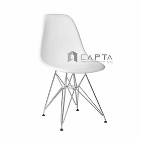Mua Ghế ăn thân nhựa ABS màu trắng DSR-S7 Nội thất Capta Ghế cafe-fastfood thân nhựa chân thép mạ chrome