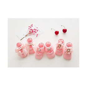 Set 3 đôi vớ đính nơ dễ thương cho bé gái