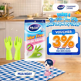 (Chọn Size) Găng tay Nitrile Không Mùi MyJae Rửa Chén, Bát, Dọn Dẹp Nhà Cửa