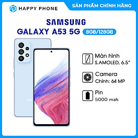 Điện thoại Samsung Galaxy A53 5G (8GB/128GB)  Xanh - ĐÃ KÍCH HOẠT BẢO HÀNH ĐIỆN TỬ - Hàng chính hãng