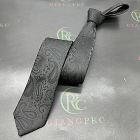 Cà vạt nam đen 6cm Giangpck