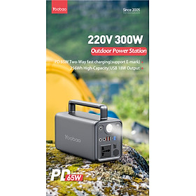 Mua Trạm sạc dự phòng Yoobao EN300WLPD 72000mAh / 300WL- PD 65W cổng điện 220V/300W- Tích hợp đèn Pin