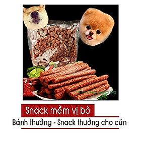 THỨC ĂN MỀM CHO CHÓ VỊ BÒ-SNACK MỀM VỊ BÒ CHO THÚ CƯNG